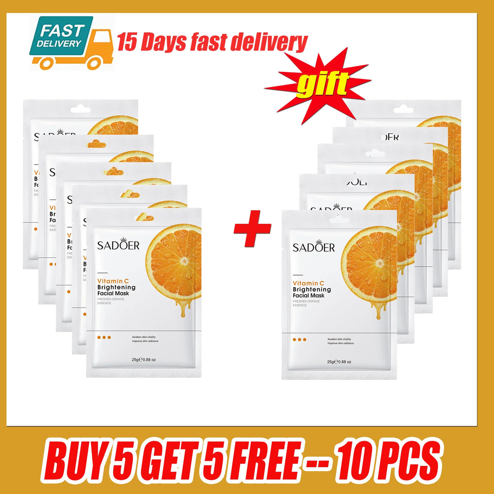 Vitamin C facial Mask Remove Blackheads Shrink Pores Whitening Skin Soothing Moisturizing Korean Skincare Products